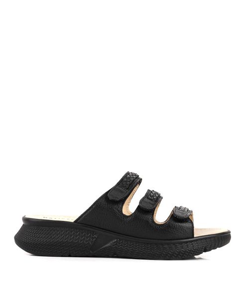 Zuecos tramados de cuero