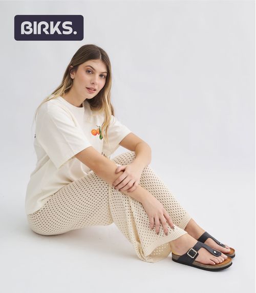 Birks de cuero con hebilla