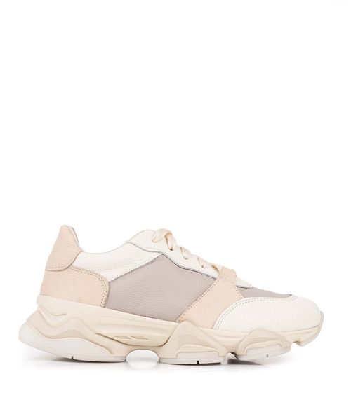 Zapatillas urbanas de cuero base combinada