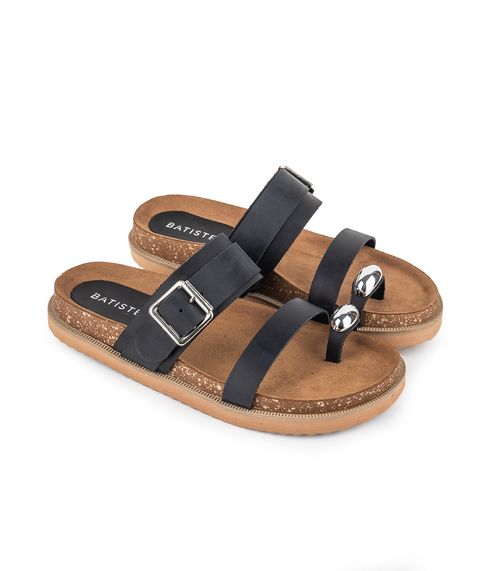 Birks de cuero con hebilla y base anatómica