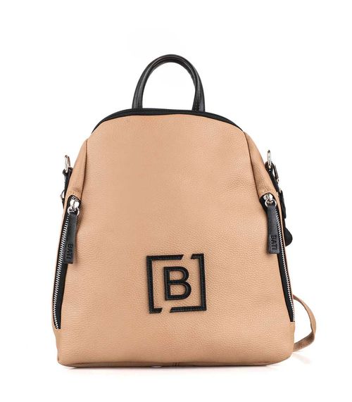 Mochila simil cuero bicolor