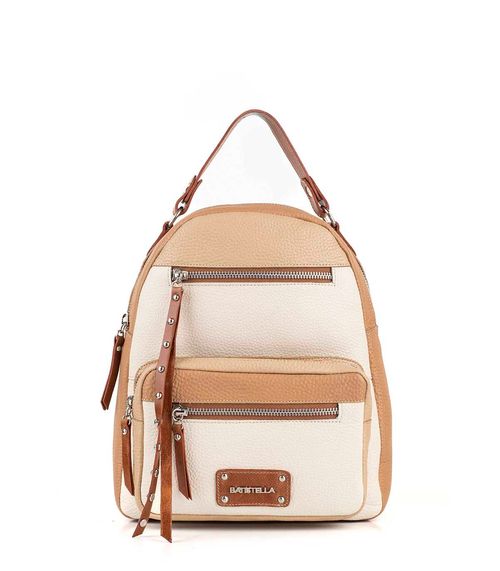 Mochila de cuero combinada