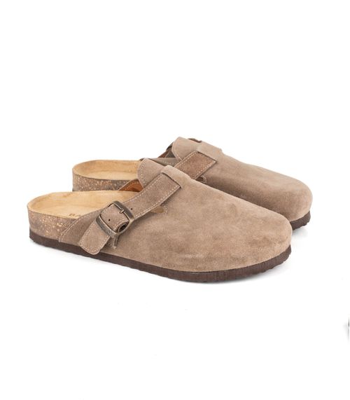 Zuecos de gamuza con hebilla