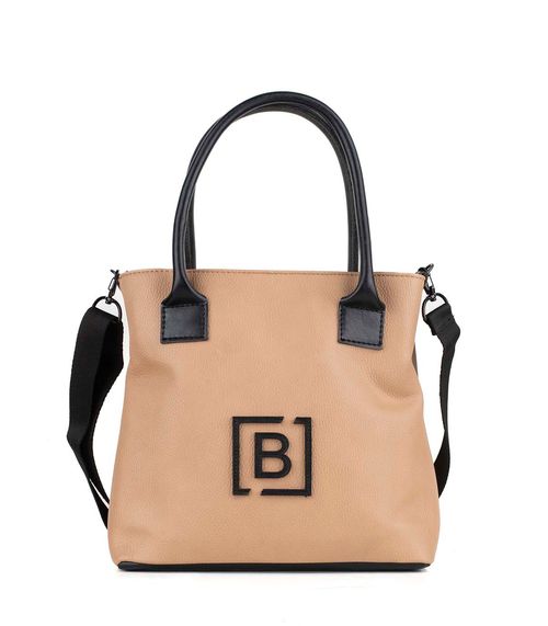 Cartera simil cuero con manijas y correa desmontable