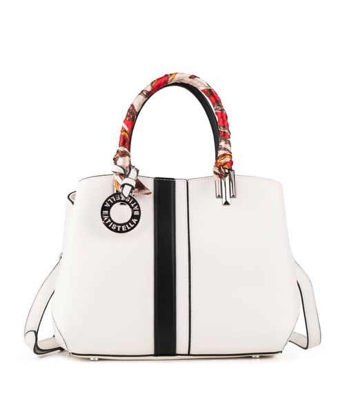 Cartera de simil cuero con doble asa