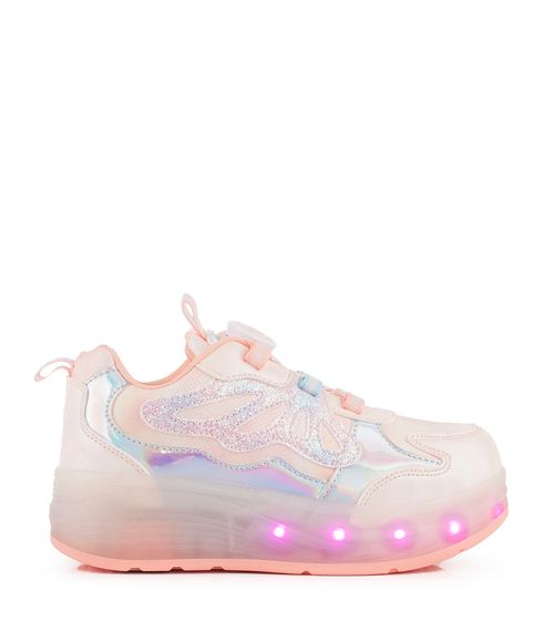 Zapatilla urbana infantil con ruedas y luces LED