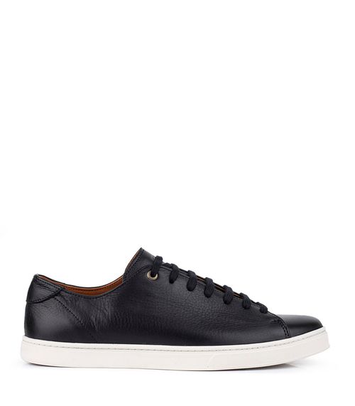 Zapatilla urbana de cuero con cordones