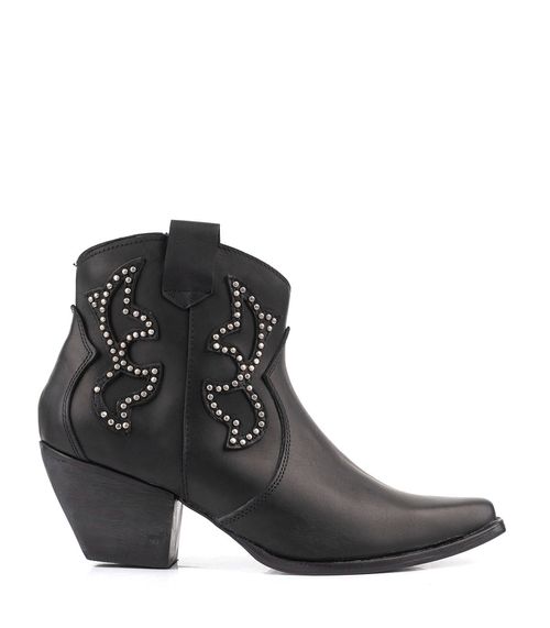 Botas texanas de cuero con detalle de tachas