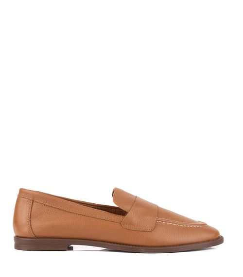 Mocasín de cuero graneado con antifaz